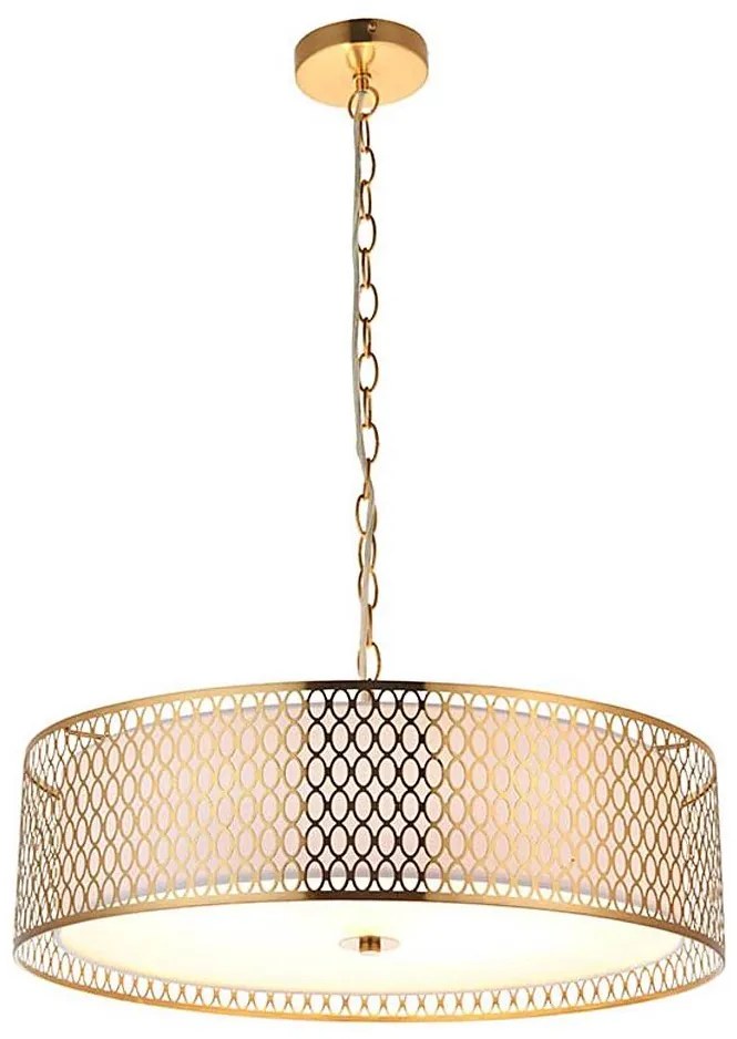 Endon 101569 - Candelabru CORDERO pe lanț, 3xE27/10W/230V, auriu