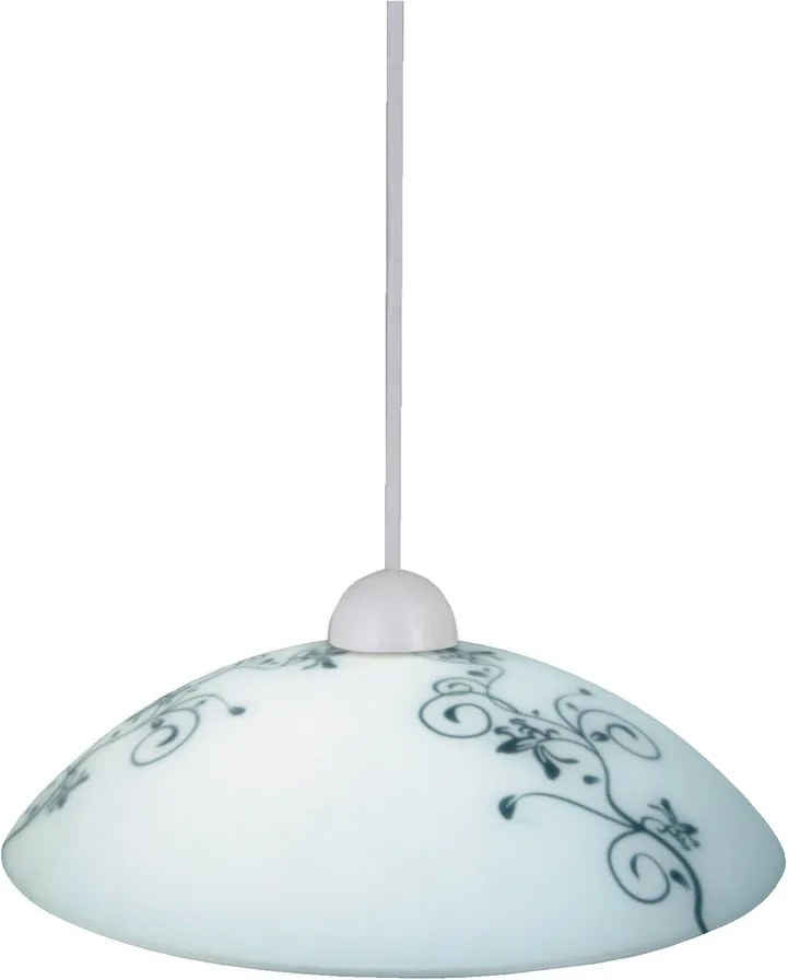Rábalux Bloomy 1848 Pendul cu 1 braț alb plastic E27 1x MAX 60W IP20