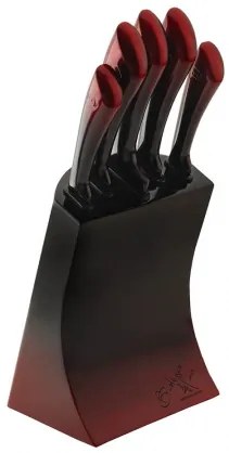 Set cutite otel inoxidabil (6 piese) Black Burgundy Metallic Line Berlinger Haus BH-2176