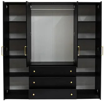 Dulap de haine Siembra D4 (negru). 1122972