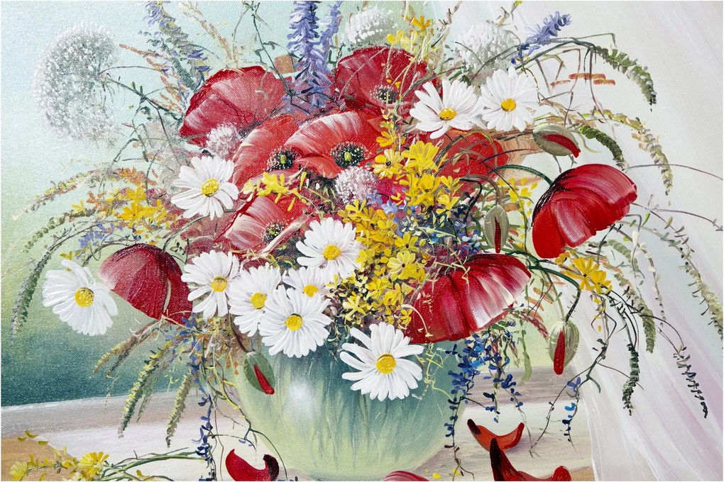 Tablou - Vază cu flori sălbatice (90x60 cm)