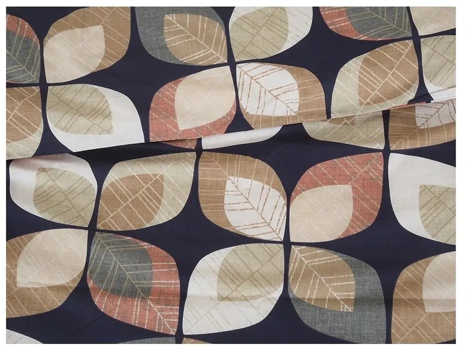 Lenjerie de pat maro din țesătură crep pentru pat de o persoană 140x200 cm Autumn Leaf – B.E.S.