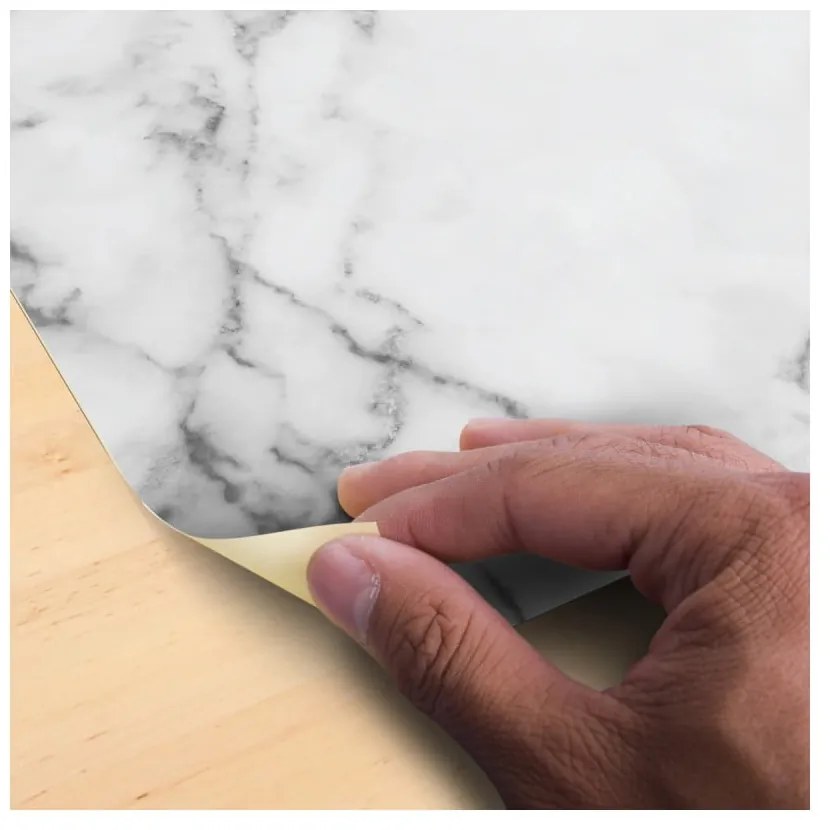 Autocolant de podea Ambiance White Marble, 30 x 30 cm
