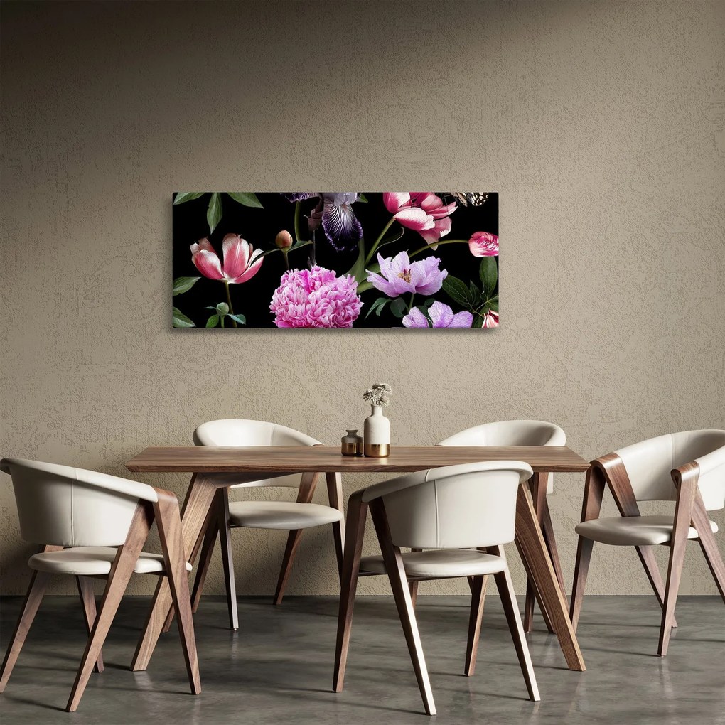 Tablou - Ilustrație de flori (120x50 cm)