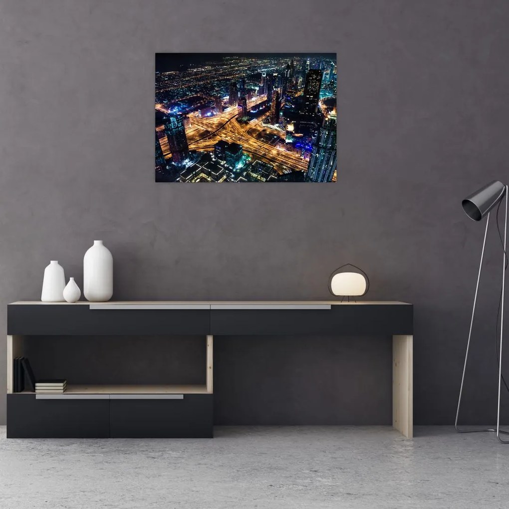 Tablou cu oraș nocturn (70x50 cm)