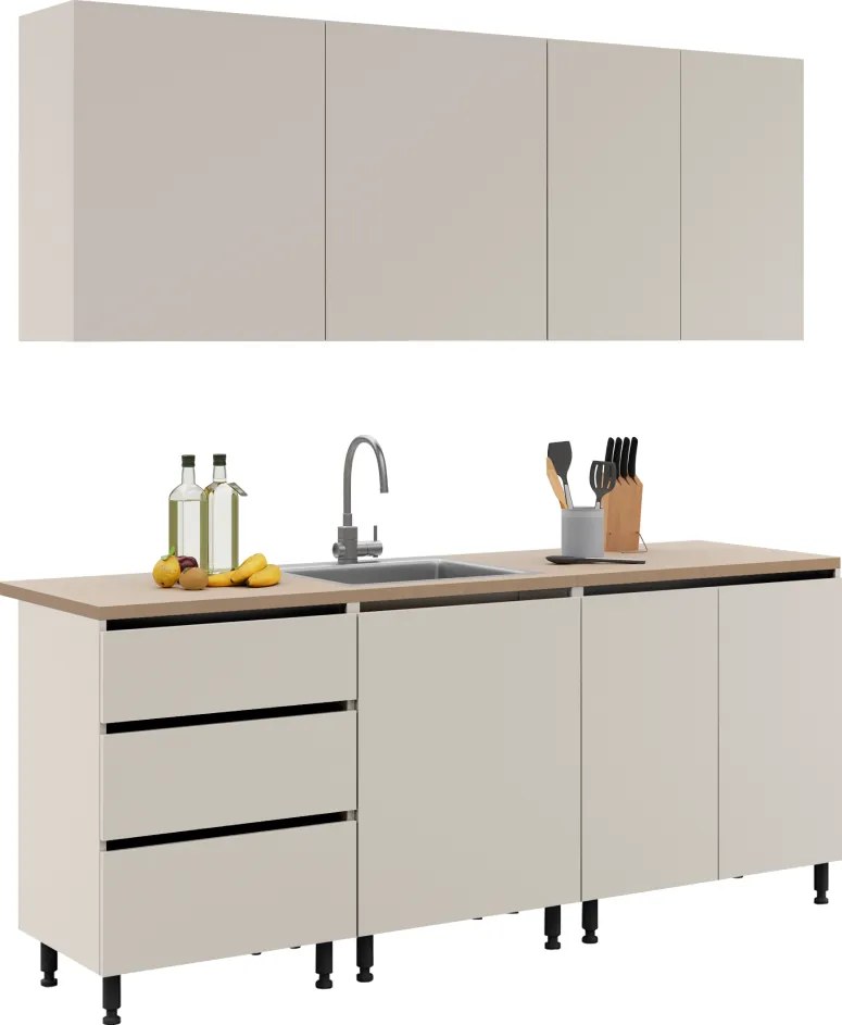 Mobilier de bucătărie, 2 m, caşmir, ASTI