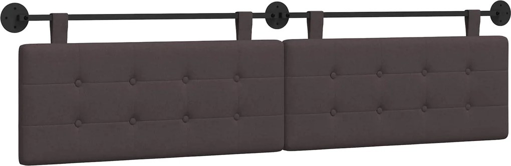 vidaXL Cap de pat suspendat Maro închis 210 x 55 x 5 cm țesătură