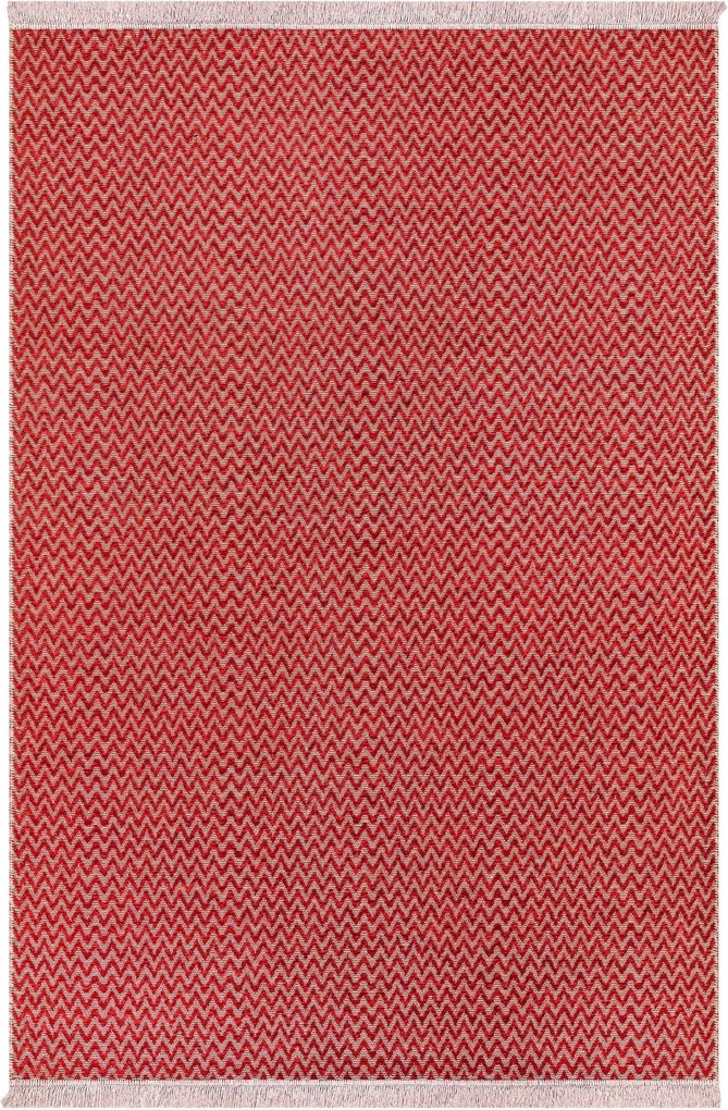 Covor 23033A, 60x100 cm, forma dreptunghiulara, bumbac, rosu