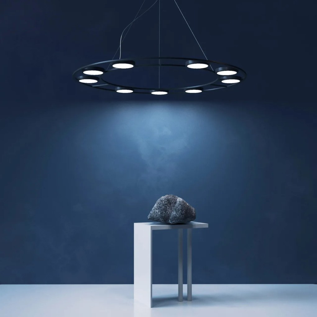 Lustra suspendata LED design tehnic Fad negru MYMOD070PL-L63B3K