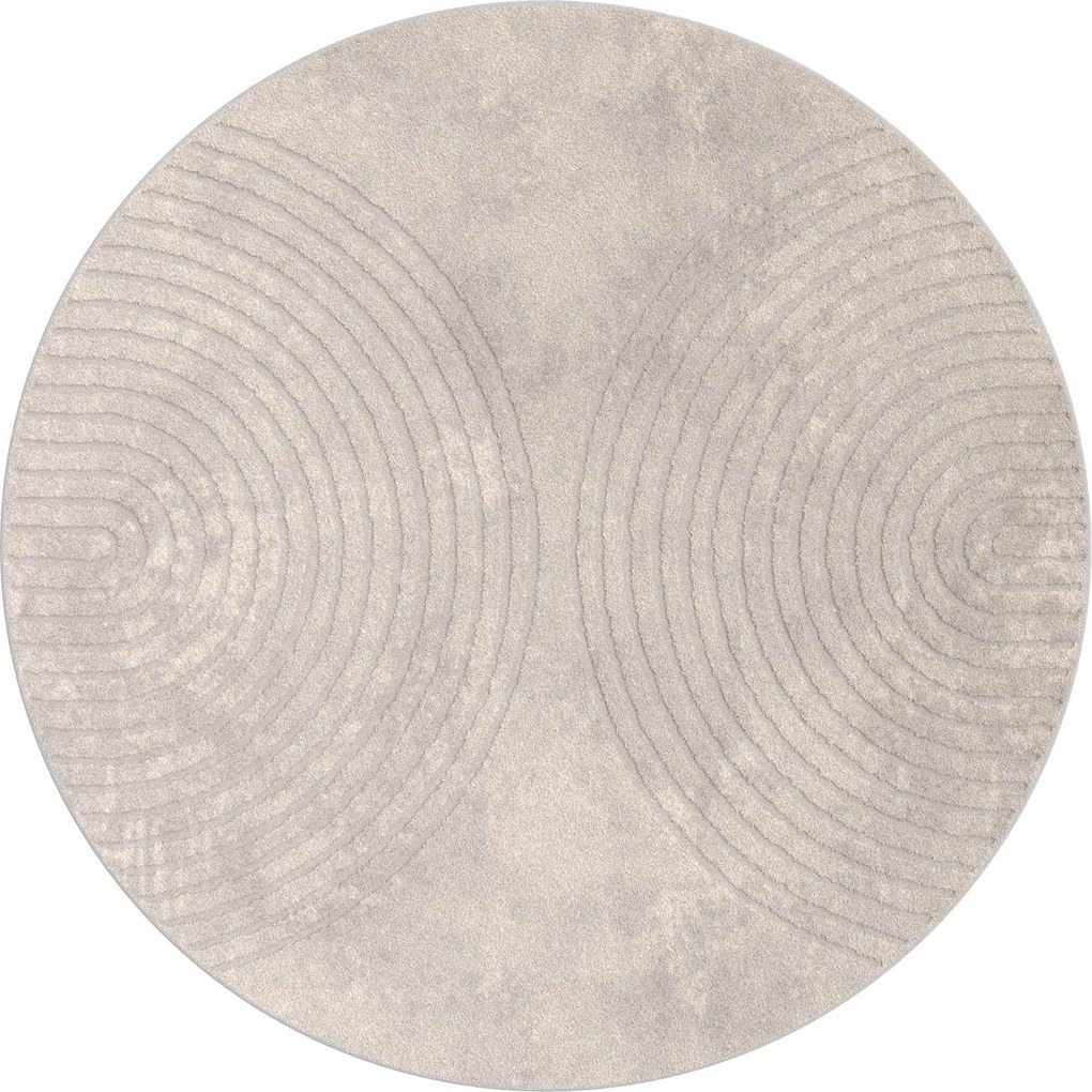 vidaXL Covoare de zonă Rotund GALATI Bej Ø 200 CM Poliester