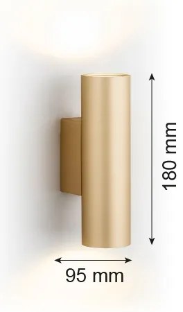 Aplică MITOS PLUS 2xGU10/5W/230V auriu Argon 7178