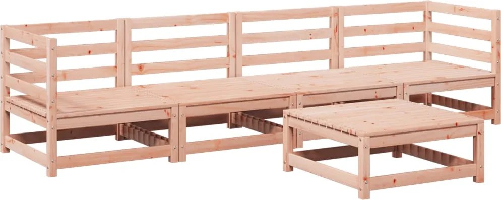 vidaXL Set canapele grădină, 5 piese, lemn masiv brad douglas