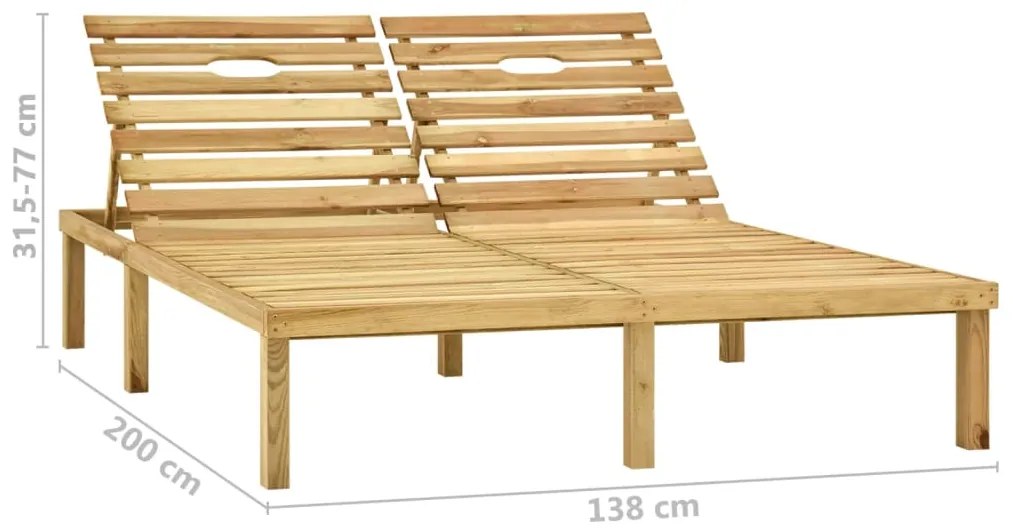 Sada 2 krémových zahradních lehátek GENESIS