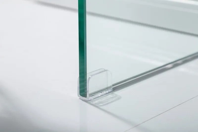 Consola, Birou din sticla curbata Fantome 100cm