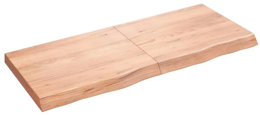 vidaXL Raft de perete maro deschis 120x50x(2-6) cm lemn stejar tratat