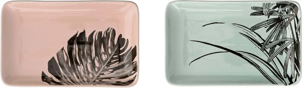 Set 2 Farfurii Sooji, Multicolor, Ceramica 19x12 cm