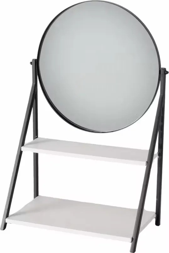 Oglinda cosmetica ACAPULCO cu polita 50,5 cm, neagra