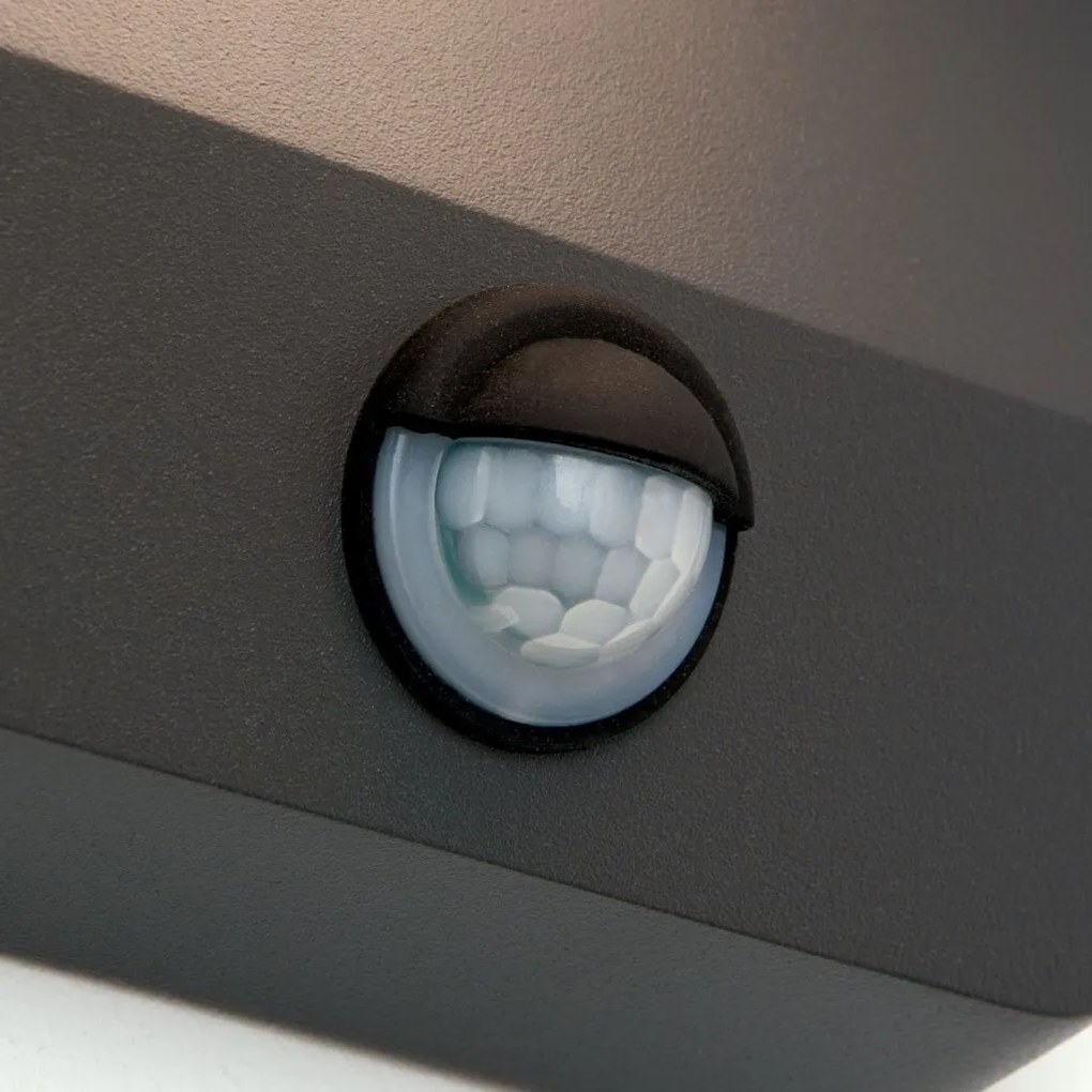 Aplica LED de exterior cu senzor de miscare IP54 HENDRYK antracit