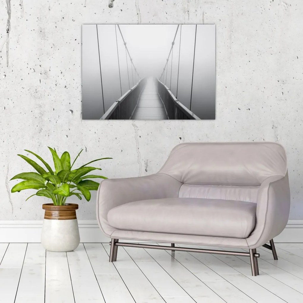 Tablou pe sticlă - Pod spre necunoscut (70x50 cm)