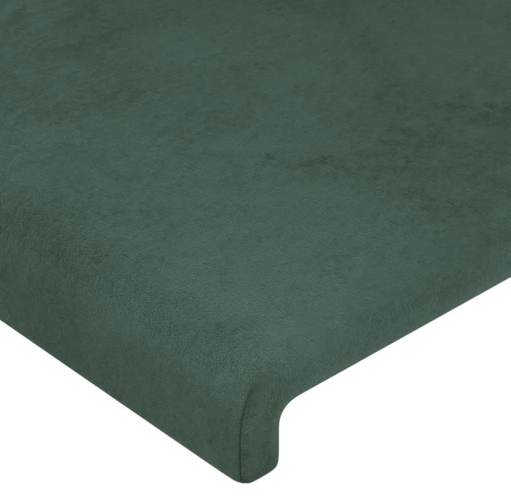 Tablie de pat cu aripioare verde inchis 103x16x78 88 cm catifea 1, Verde inchis, 103 x 16 x 78 88 cm