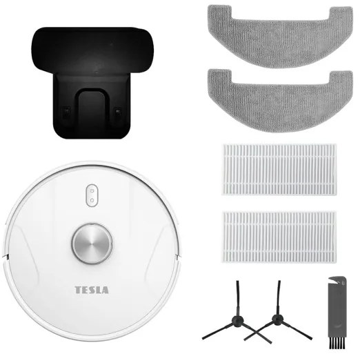TESLA Electronics RoboStar - Aspirator robot 2în1 2600 mAh Wi-Fi alb