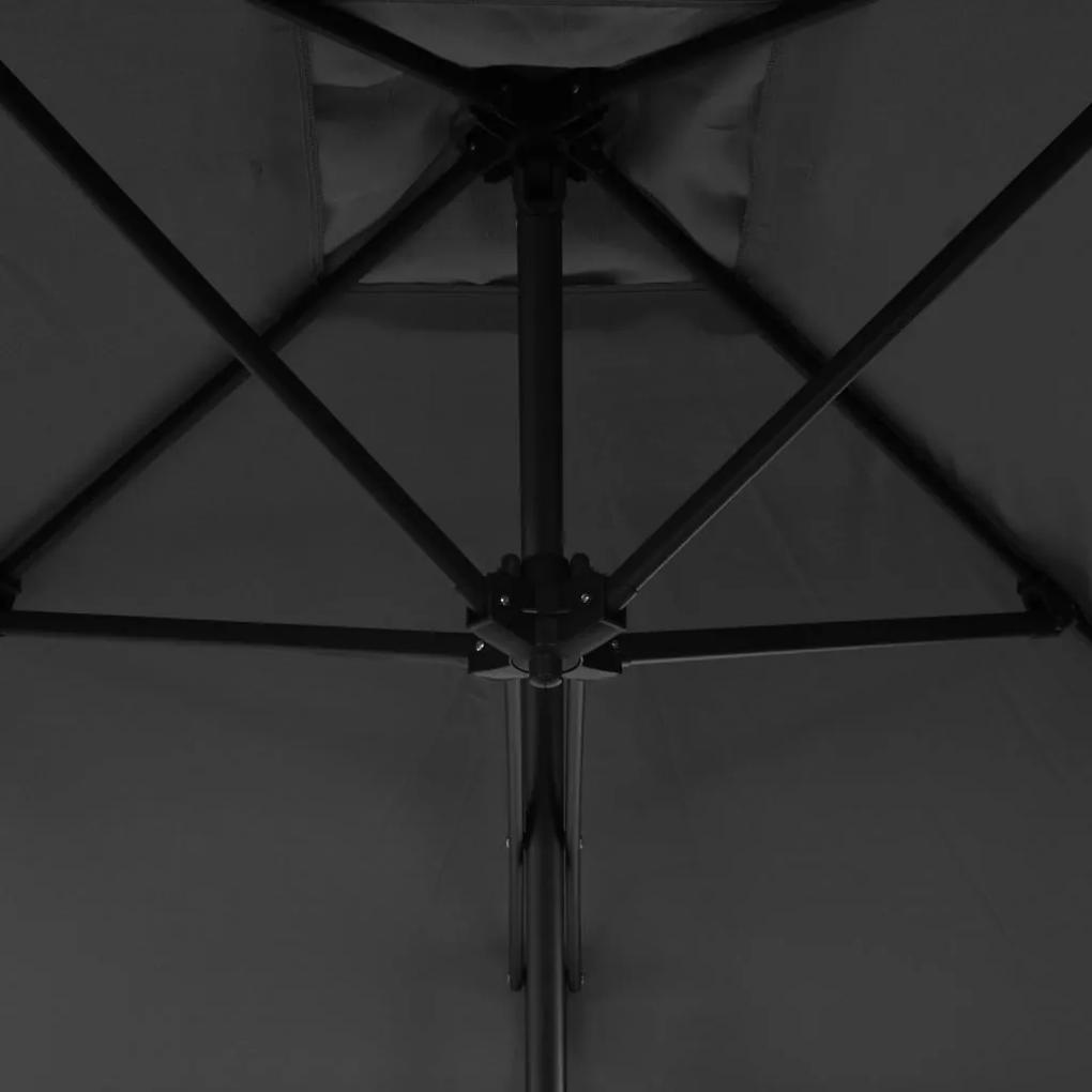 Umbrela de soare de exterior, stalp din otel, antracit, 300 cm Antracit