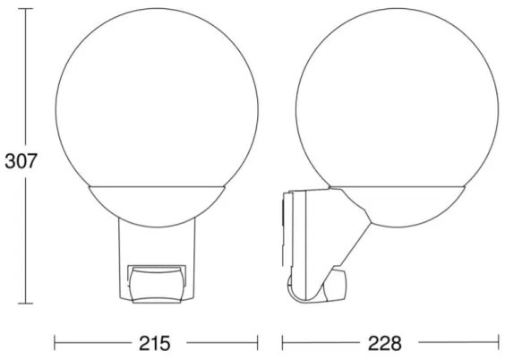 STEINEL 005917- Aplică perete exterior cu senzor L585S 1xE27/60W alb IP44