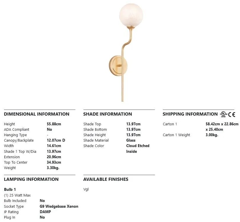 Aplica de perete design modern ONYX
