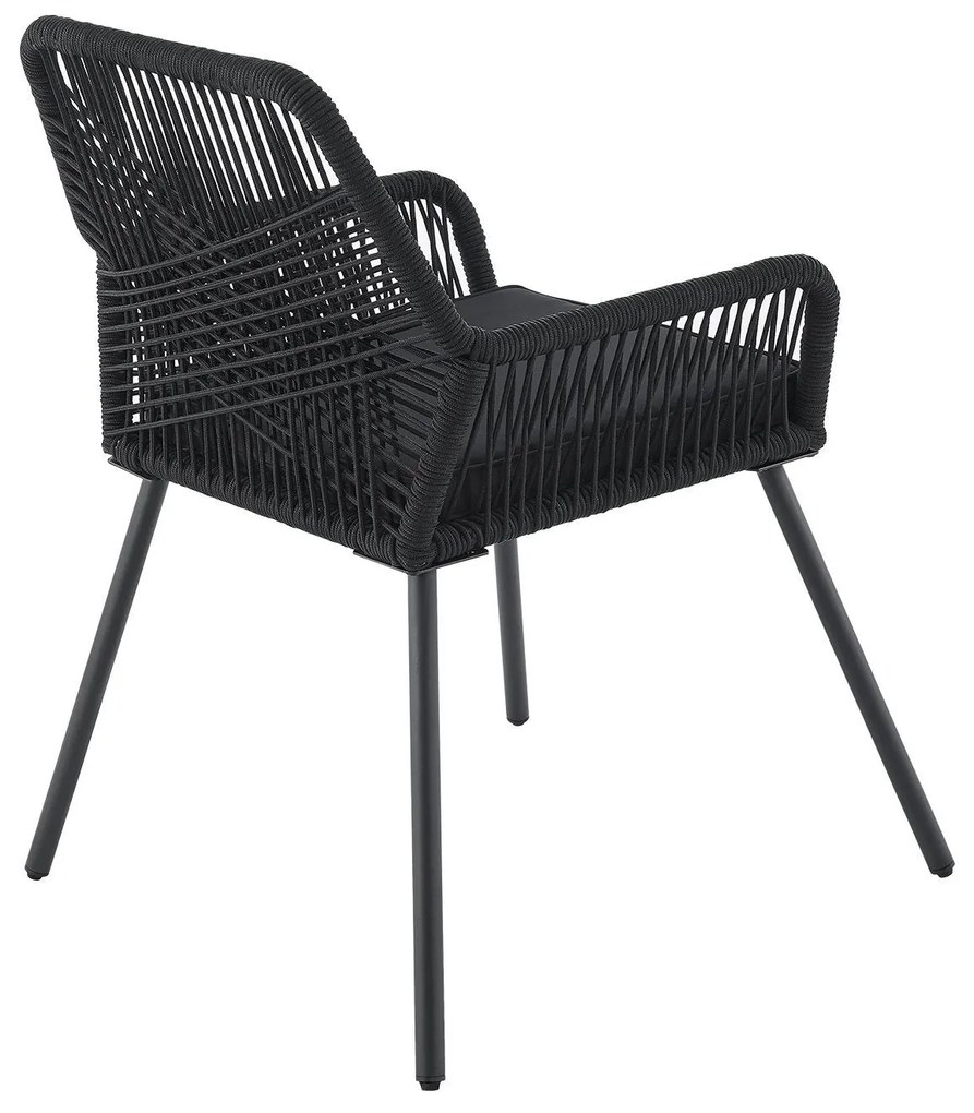 Jusky Scaune metalice Kastos 2 buc - negru