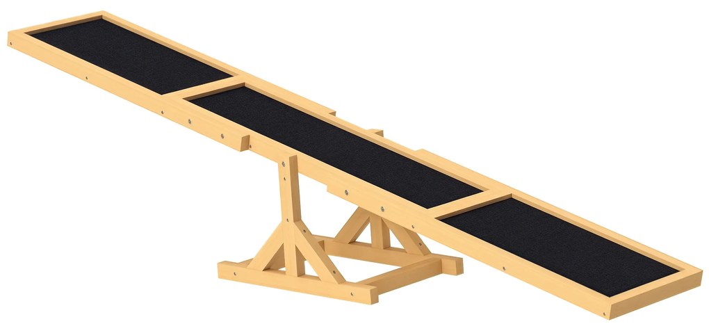 PawHut Balansoar pentru antrenament de agilitate la câini, antiderapant, cu o capacitate de încărcare de până la 50 kg, 180 x 30 x 30 cm | Aosom Romania