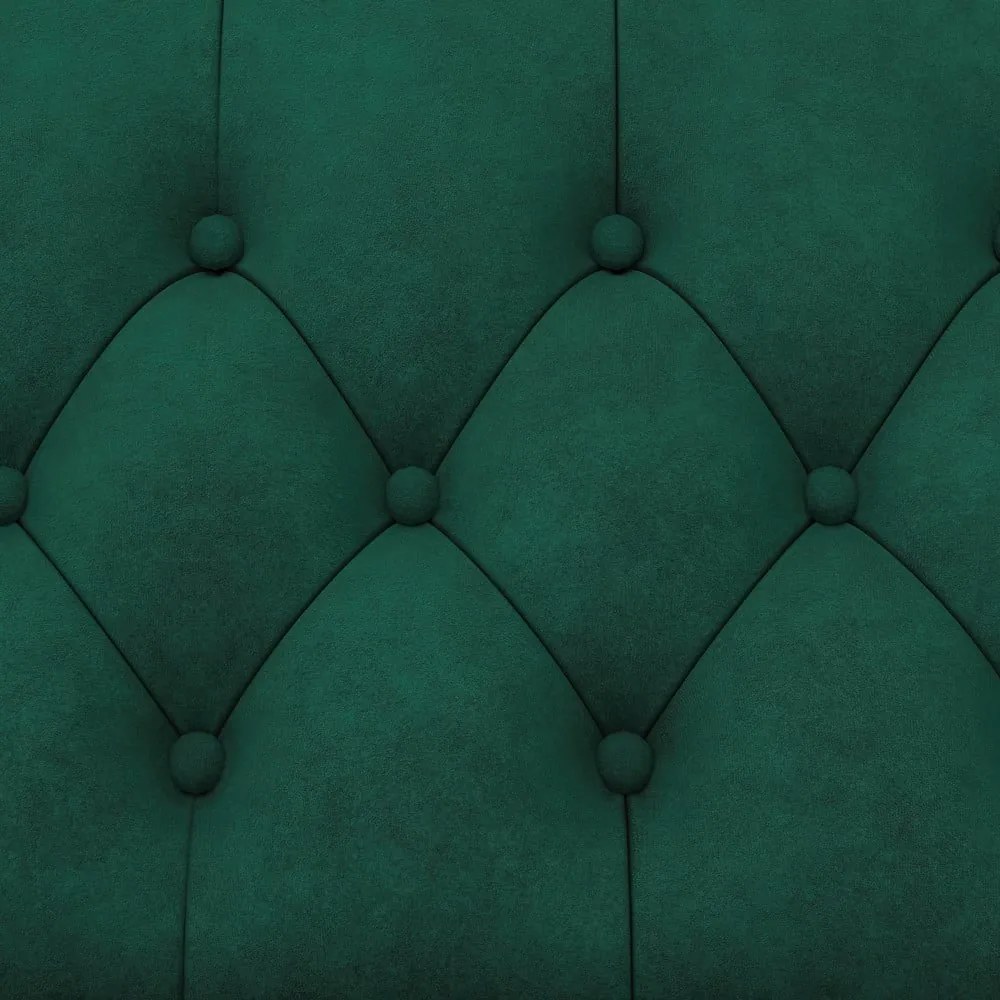 Canapea verde-închis extensibilă cu tapițerie din catifea 236 cm Felix – Støraa