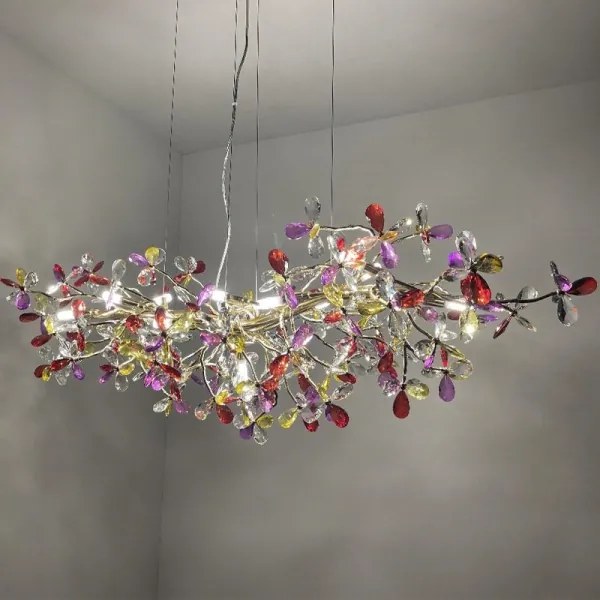 Lustră de cristal pe cablu 13xG9/40W/230V colorat