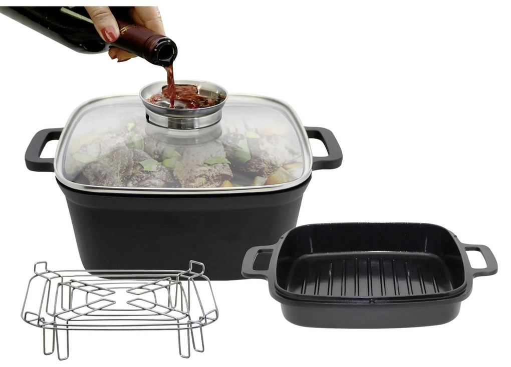 Elo 90024 Basic Oală multifuncțională Cubus 32 x25 cm