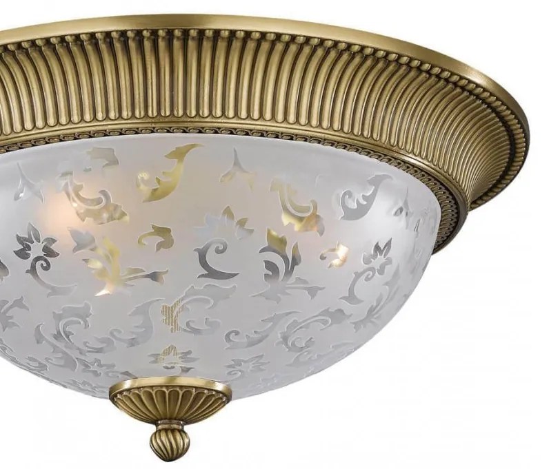 Plafoniera design clasic din alama si sticla diametru 40cm, 6202