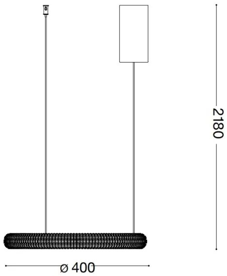 Lustră LED pe cablu Ideal Lux MIRACLE LED/25W/230V d. 40 cm CRI 90 crom mat