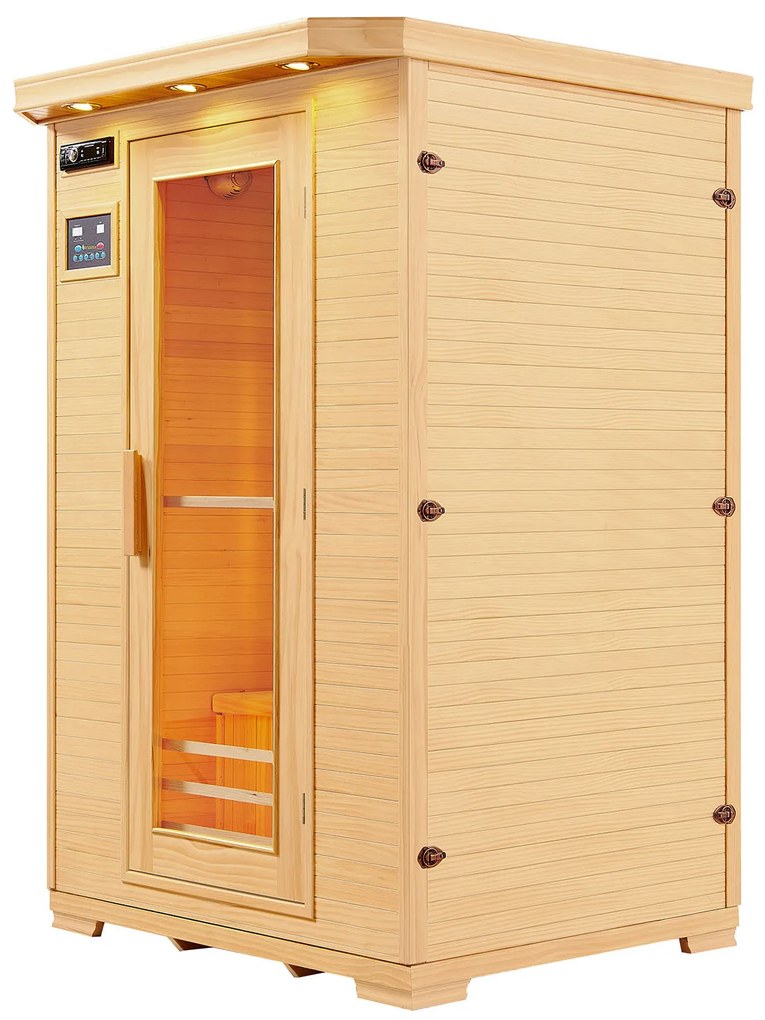 Infračervená sauna/ tepelná kabína Oslo s plnospektrálnymi žiaričmi a drevom Hemlock