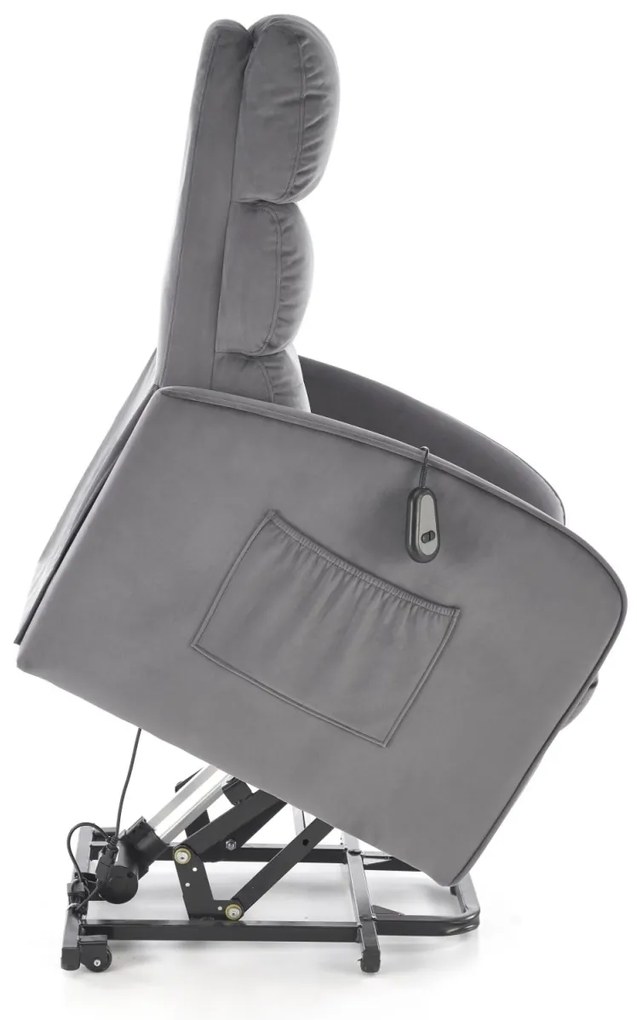 Fotoliu Maroni velvet gri H103 cm
