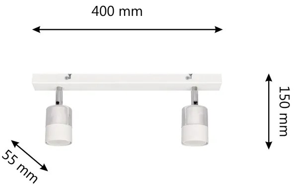 Spot LED TUBSSON 2xGU10/4,8W/230V alb/crom lucios