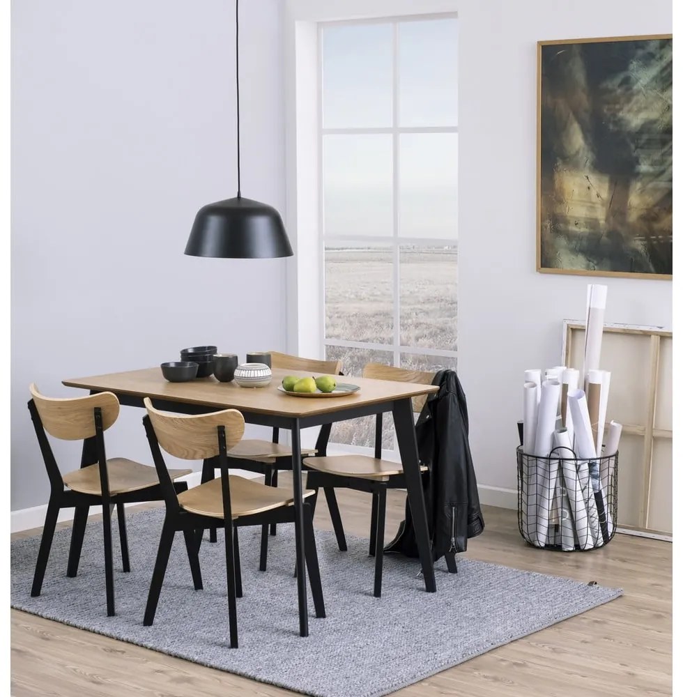 Masă dining în decor de stejar Actona Roxby, 120 x 80 cm