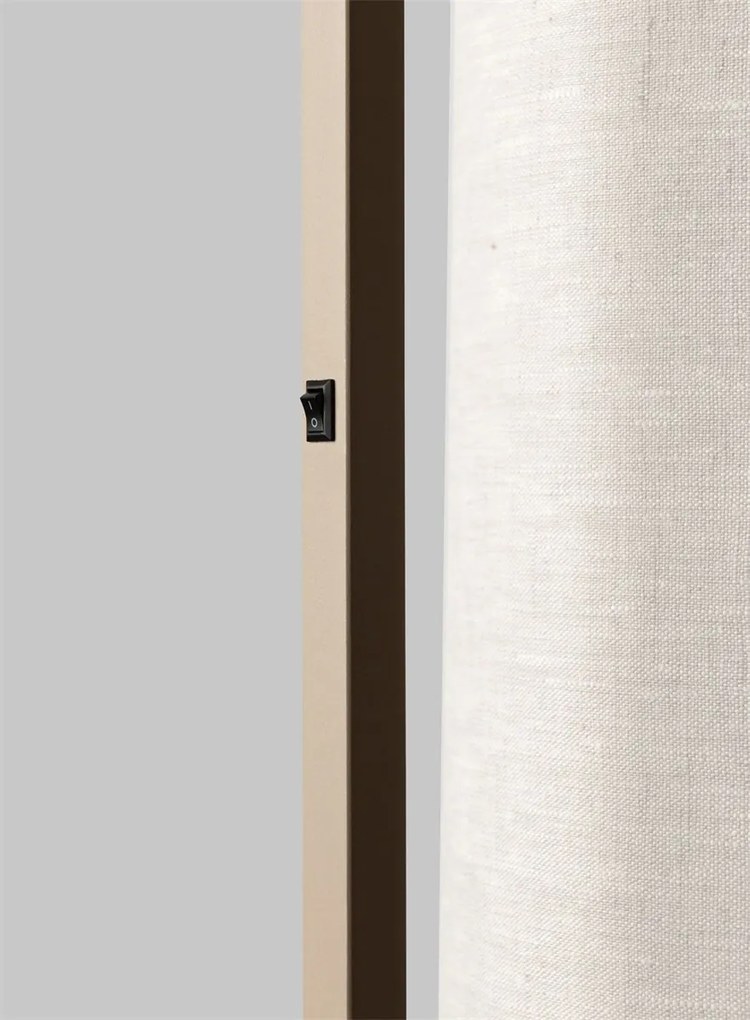 Lampa de podea Boston metal sand abajur alb