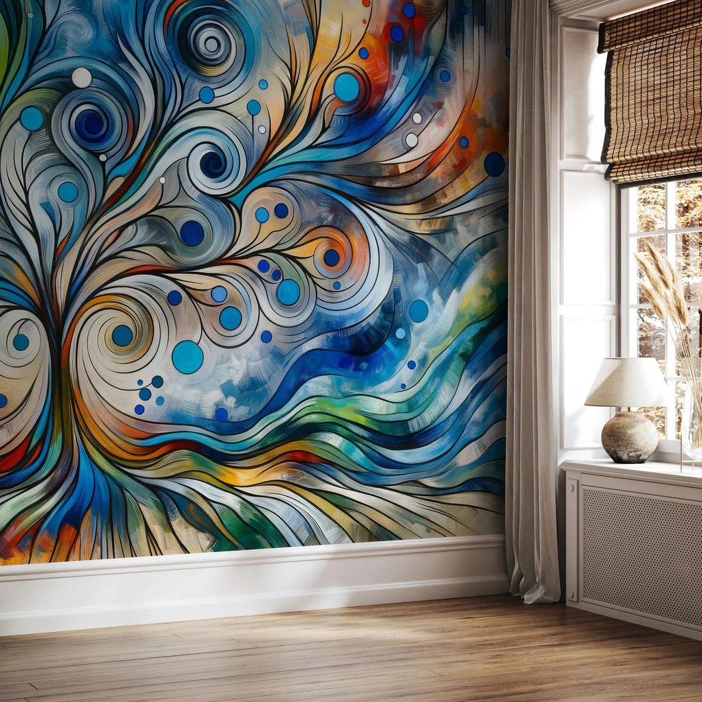 Fototapet - Copac energic colorat (147x102 cm)