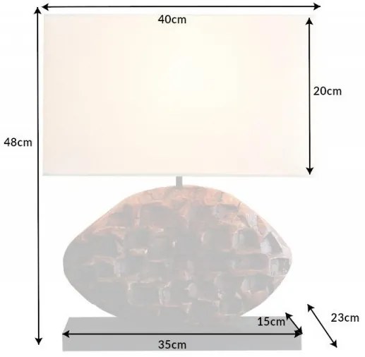 Veioza, Lampa de masa design unicat Reef 50cm