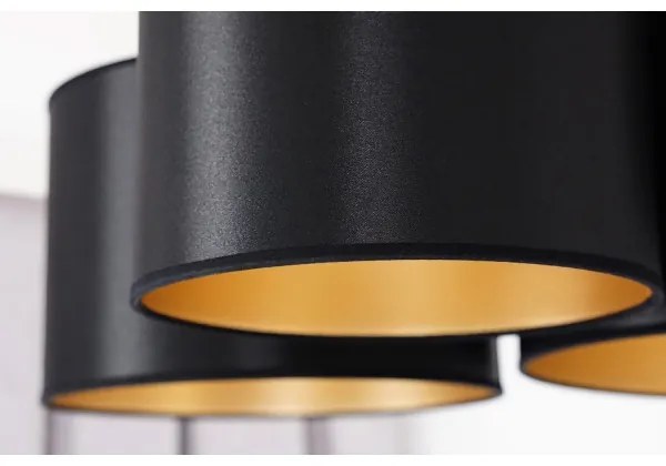 Lustră aplicată Duolla ROLLER TRIO SHINY 3xE27/15W/230V negru/auriu