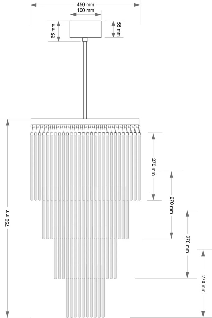Lustra design LUX diametru 45cm din alama decorata cu sticla Filago