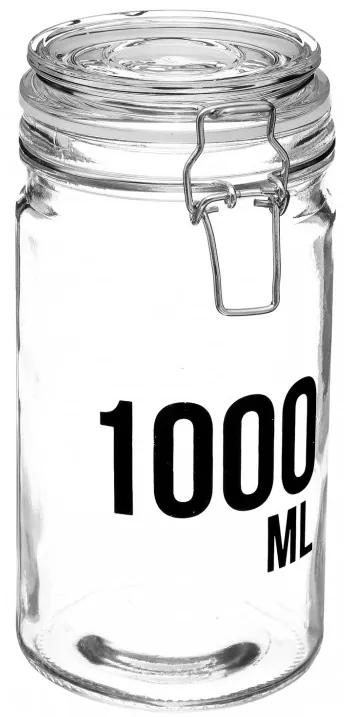 Recipient depozitare Arnoly, sticla, capac ermetic, 1000 ml