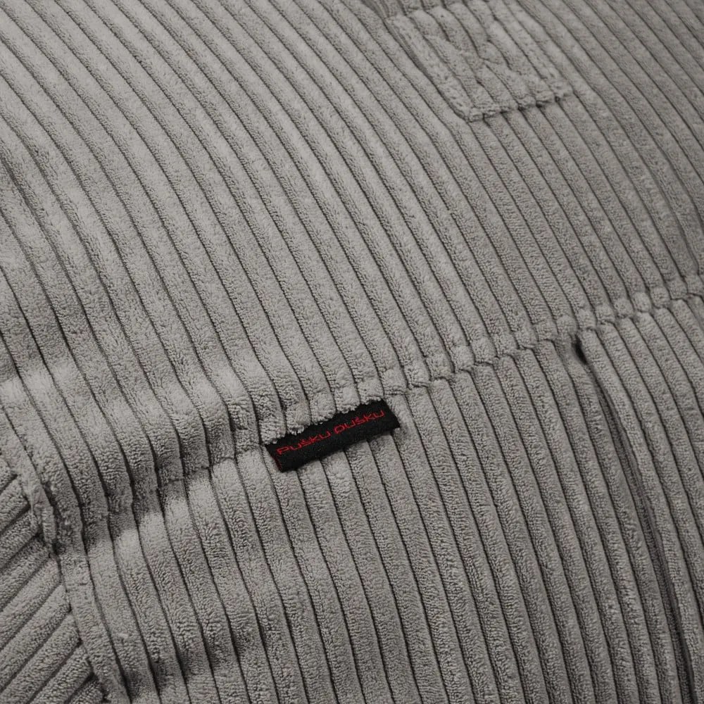 Fotoliu bean bag negru cu tapițerie din catifea reiată Roll 105 – SLOWDOWN