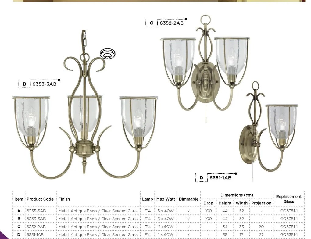 Candelabru traditional stil clasic Silhoutte 3L 6353-3AB SRT