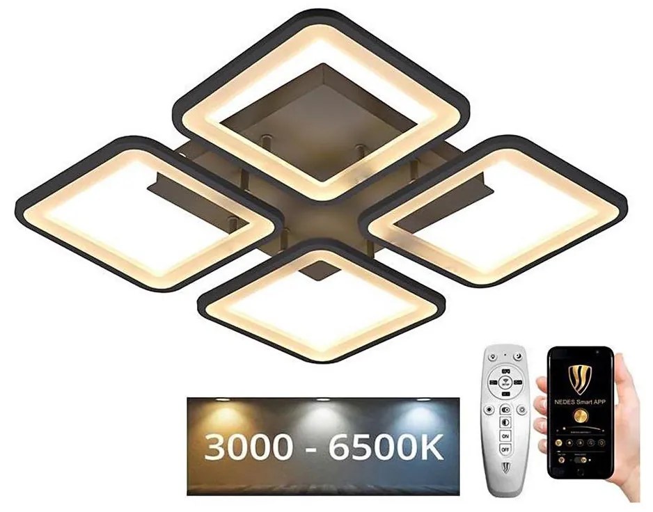 Lustră LED dimabilă aplicată LED/85W/230V 3000-6500K + telecomandă