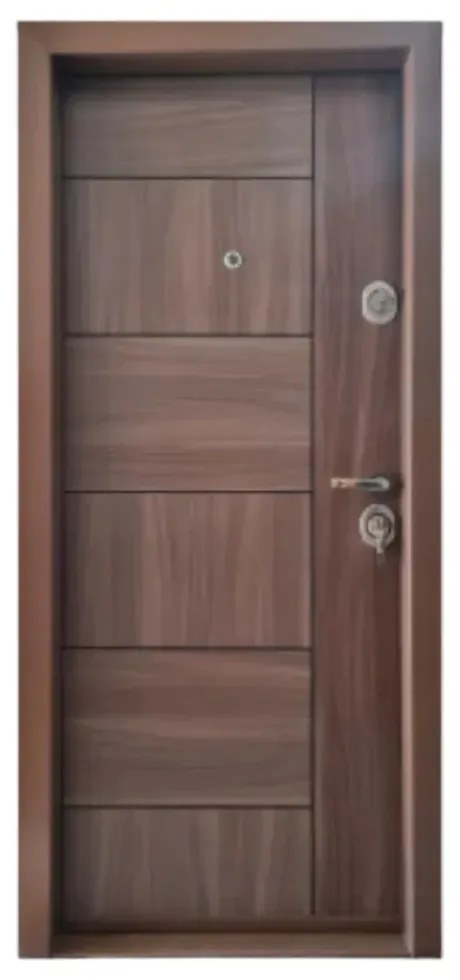 Usa metalica de apartament cu izolatie si vizor Novo Doors First Class NDFC04, Deschidere Stanga Dreapta, Dimensiune 200X88 cm, Tabla 12 mm, Kit