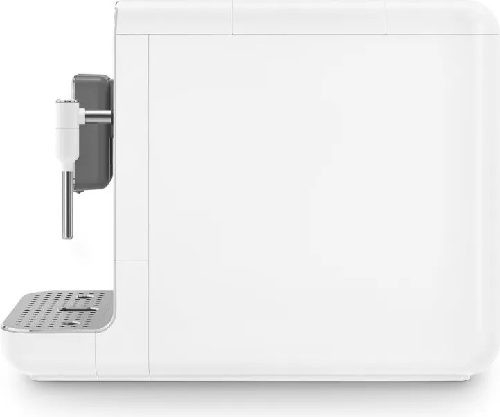 Espressor SMEG Collezione BCC12WHMEU, 1350 W, 19 bar, 1,4 l, 8 functii, Rasnita incorporata, Spumare lapte, Alb